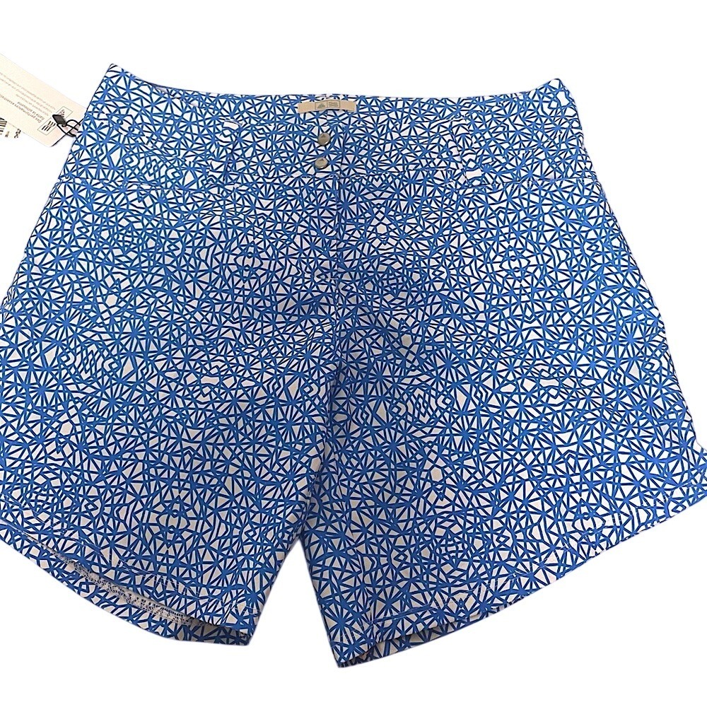 Adidas Blue Geo‎ Athletic Golf Shorts Women's Size 4 NWT